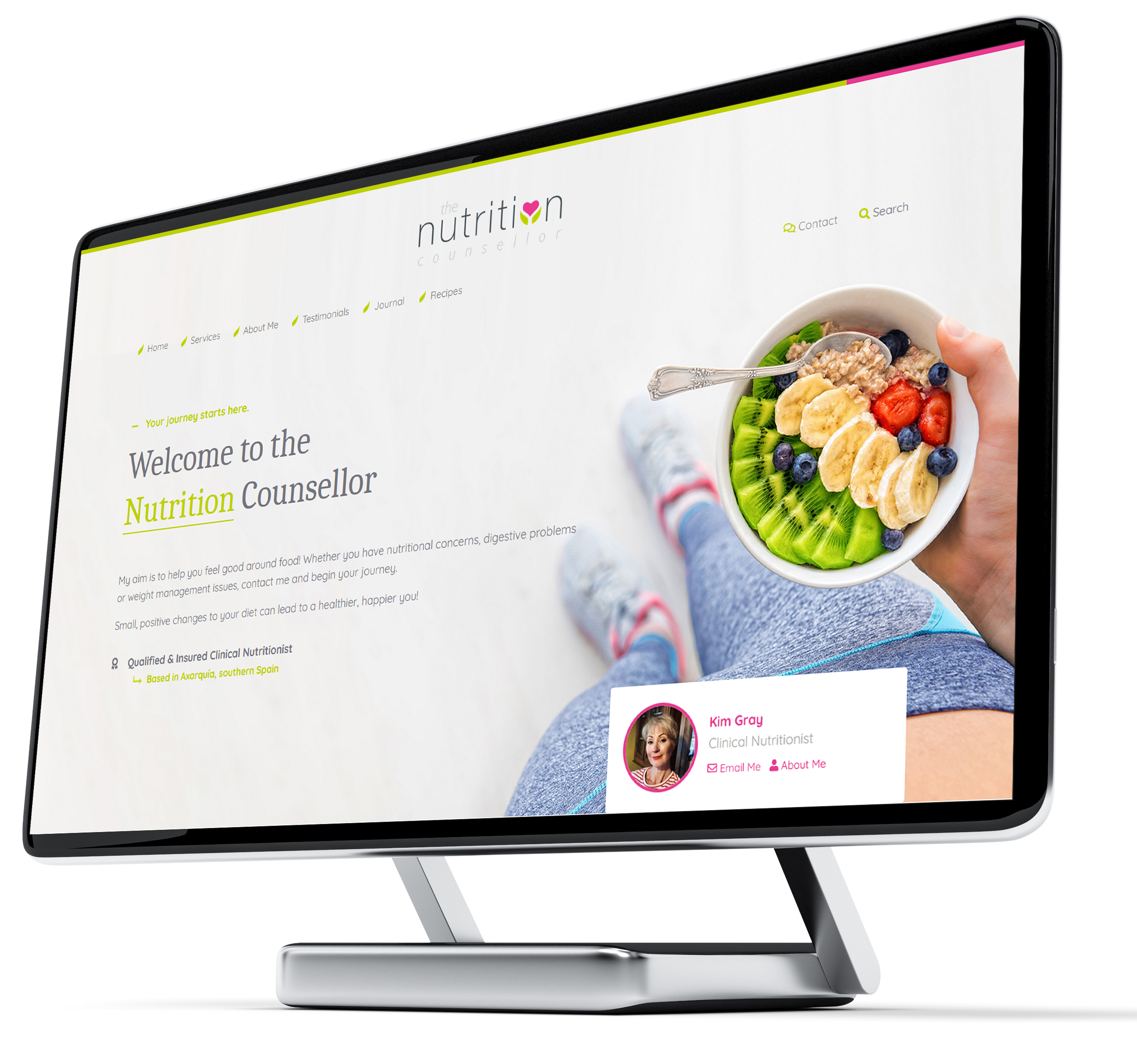 The website of The Nutrition Counsellor in Axarquía