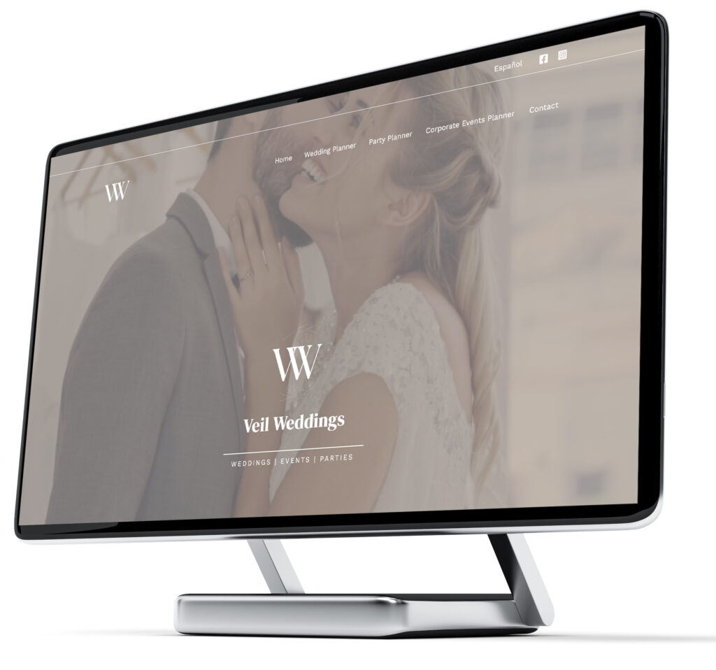 The website of Veil Weddings in Marbella
