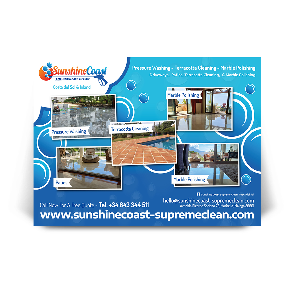 Flyer design for Sunshine Coast Supreme Clean