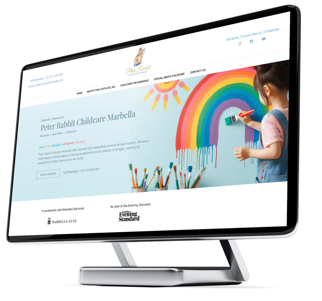 Website design for a childcare business