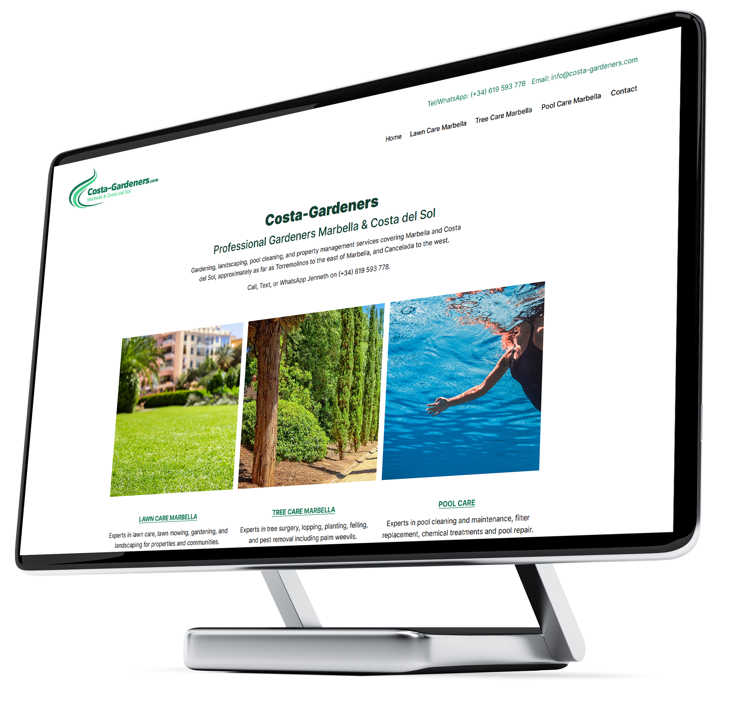 The website of Costa Gardeners, based on the Costa del Sol