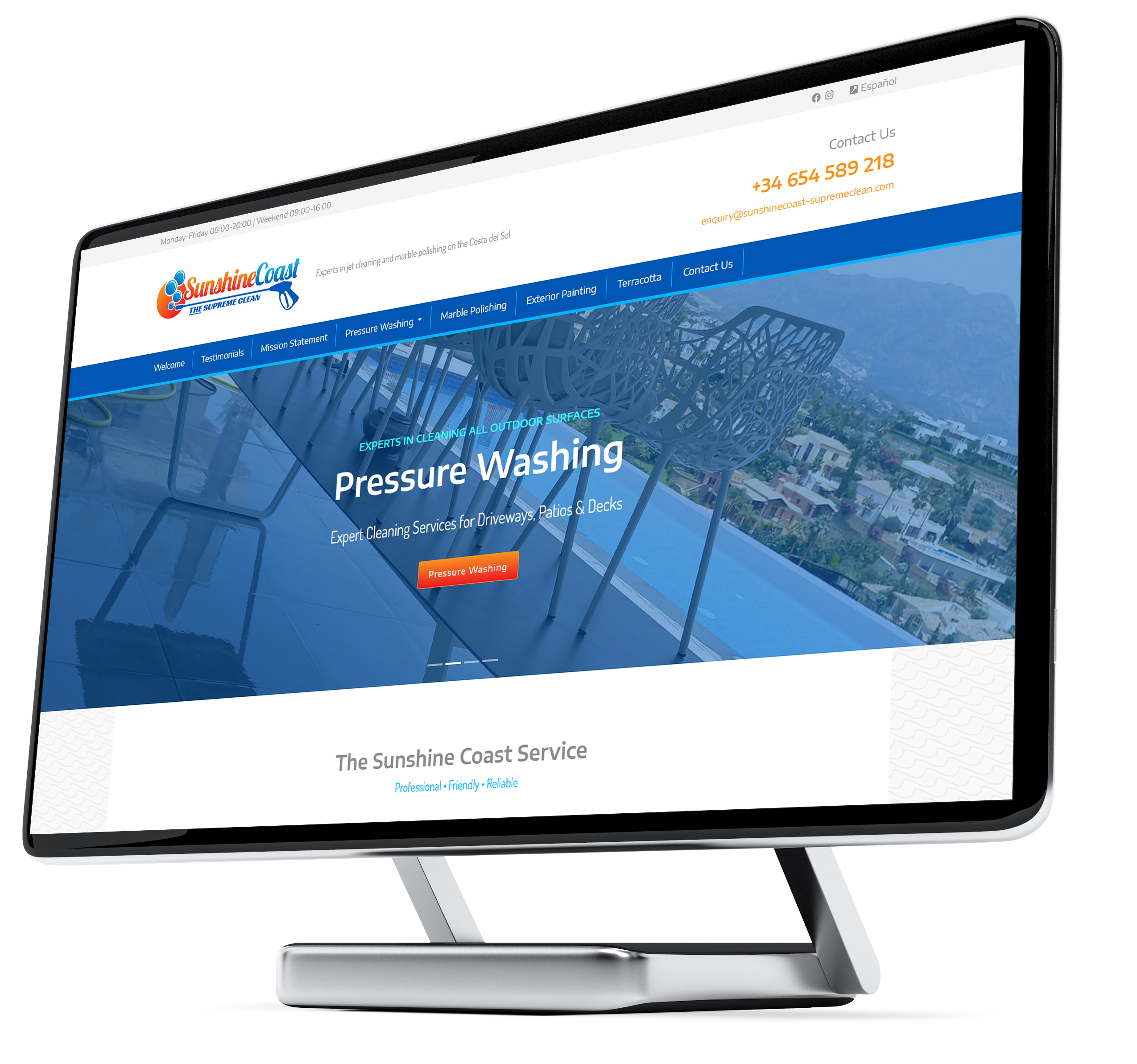 The website of Sunshine Coast Supreme Clean